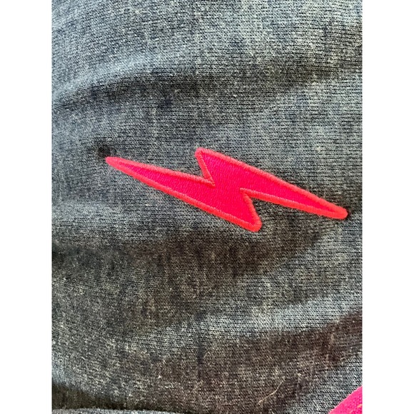 RaRe AVIATOR NATION 🌈NeON rainbow “Bolt” Embroidered Sweatshirt Navy M - Picture 2 of 10